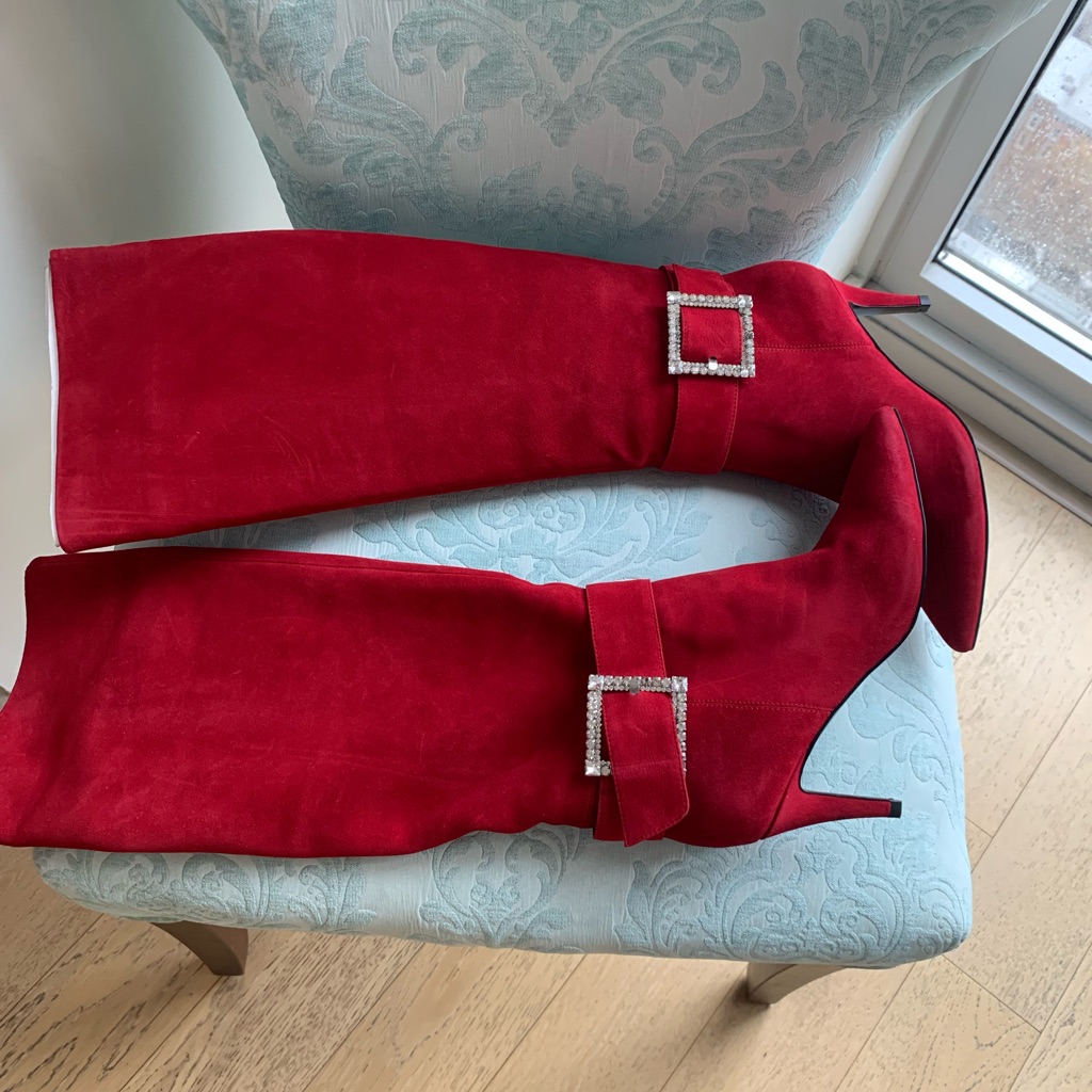 Marc Fisher Red Suede Boots!!